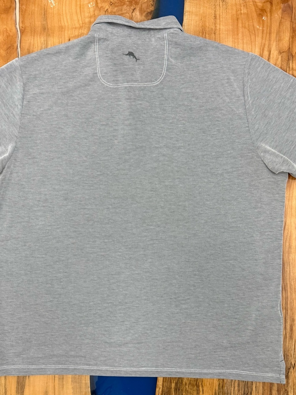 Tommy Bahama Men’s XXL Polo Gray TENCEL Lyocell Short Sleeve Marlin - Picture 8 of 9